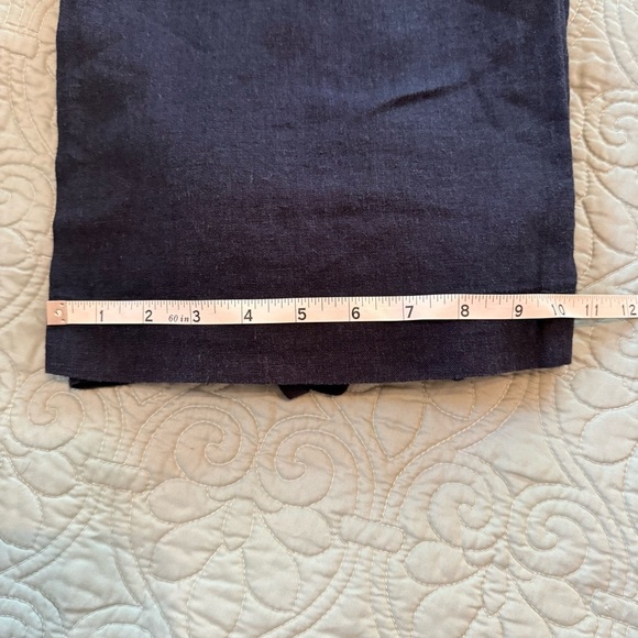NWT Beau Dawson Women’s Navy Wide Leg Linen Pants Size L - Picture 10 of 10
